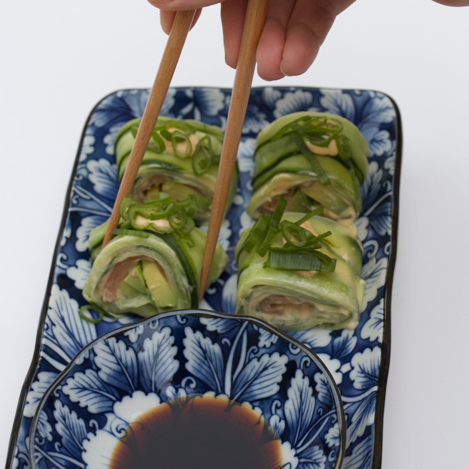 Agurkeruller m. koldrøget laks