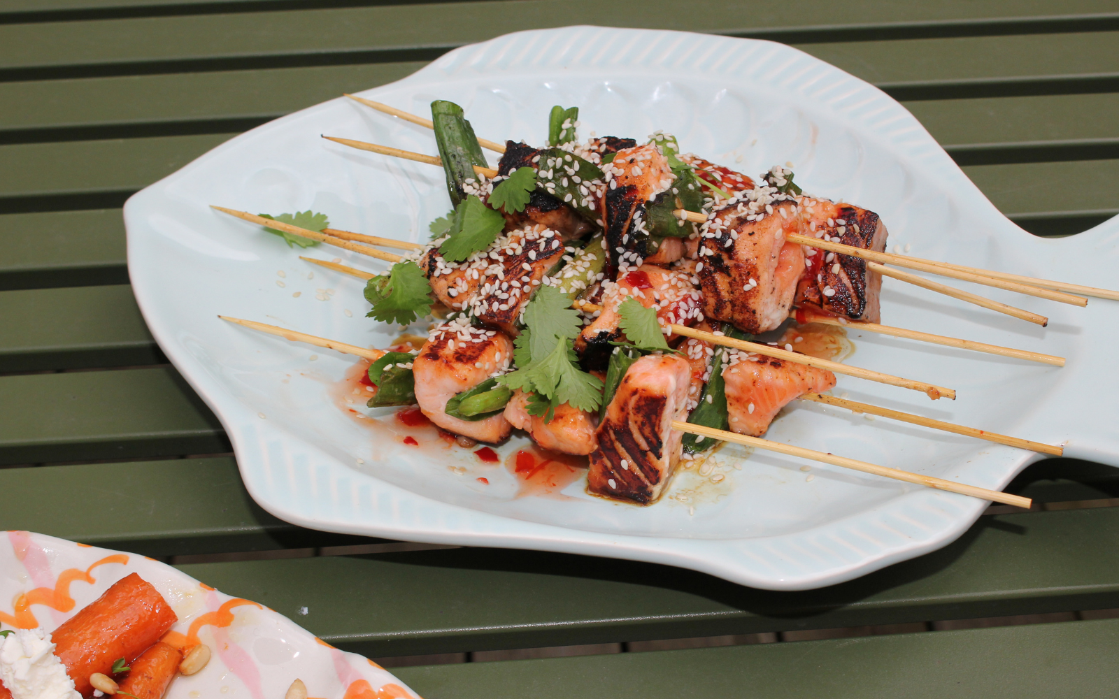 Laksespyd med sød chili