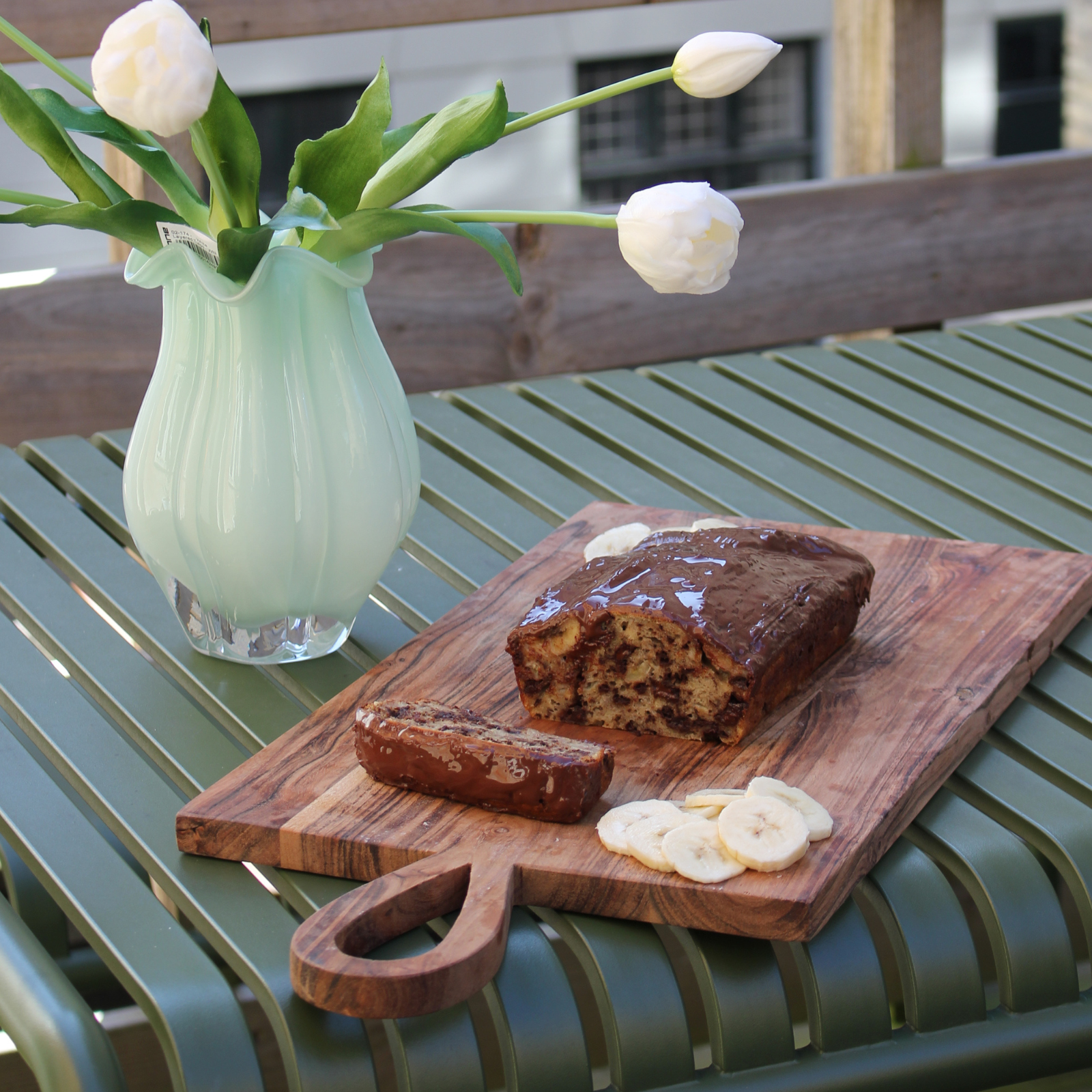 Banankage m. chokolade