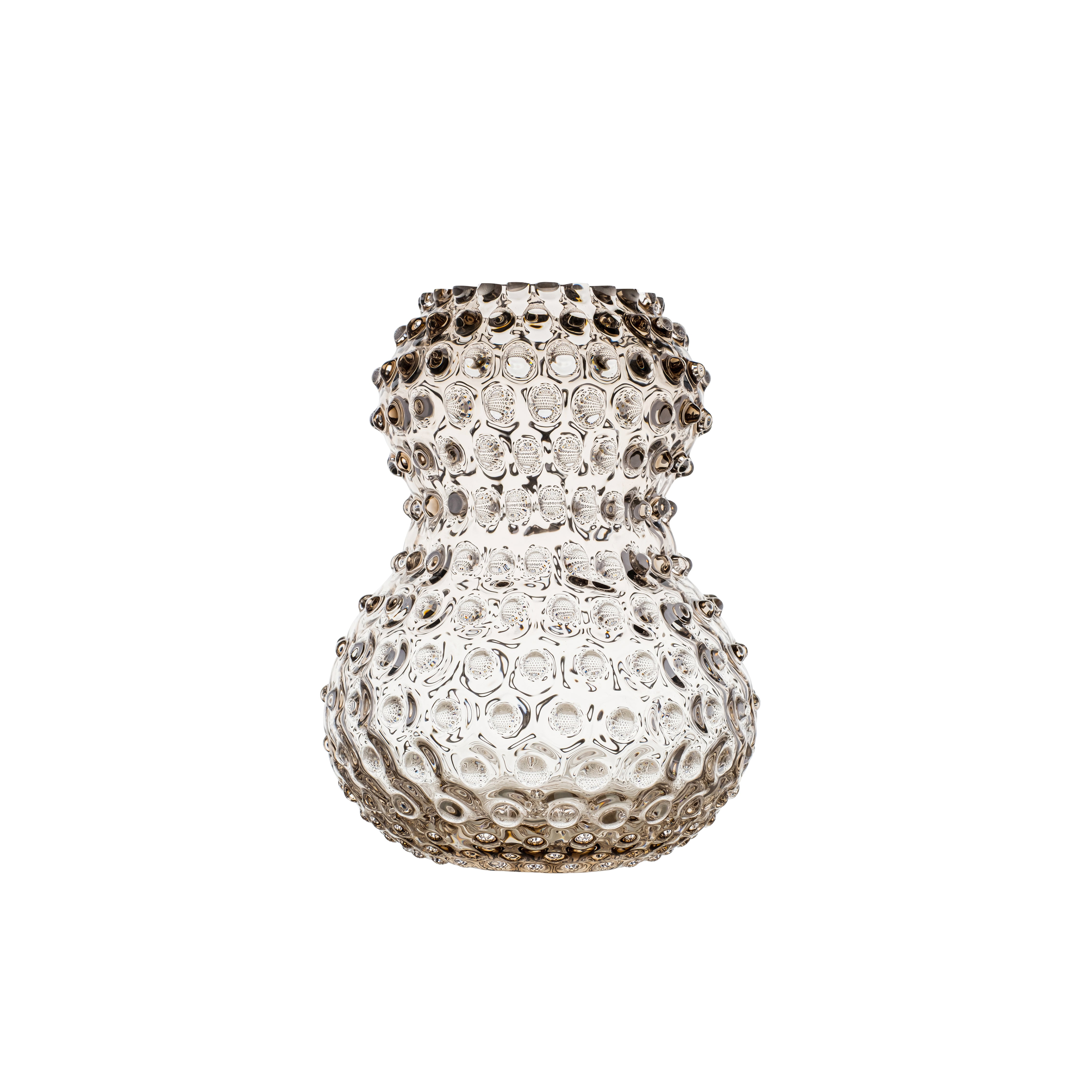 Hobnail Birdie Tall vase, H20 cm - Cashmere