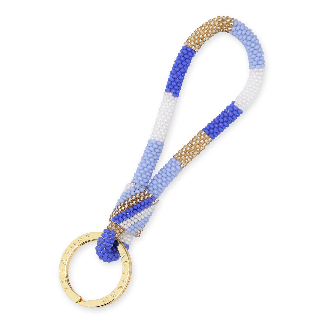 Keala nøglering - blå/hvid/guldfarvet/lyseblå