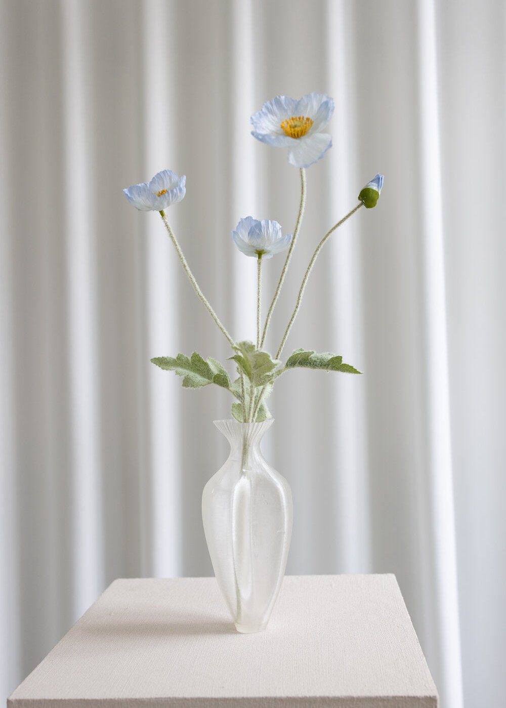 Tempus vase, Ivory - H19 cm.