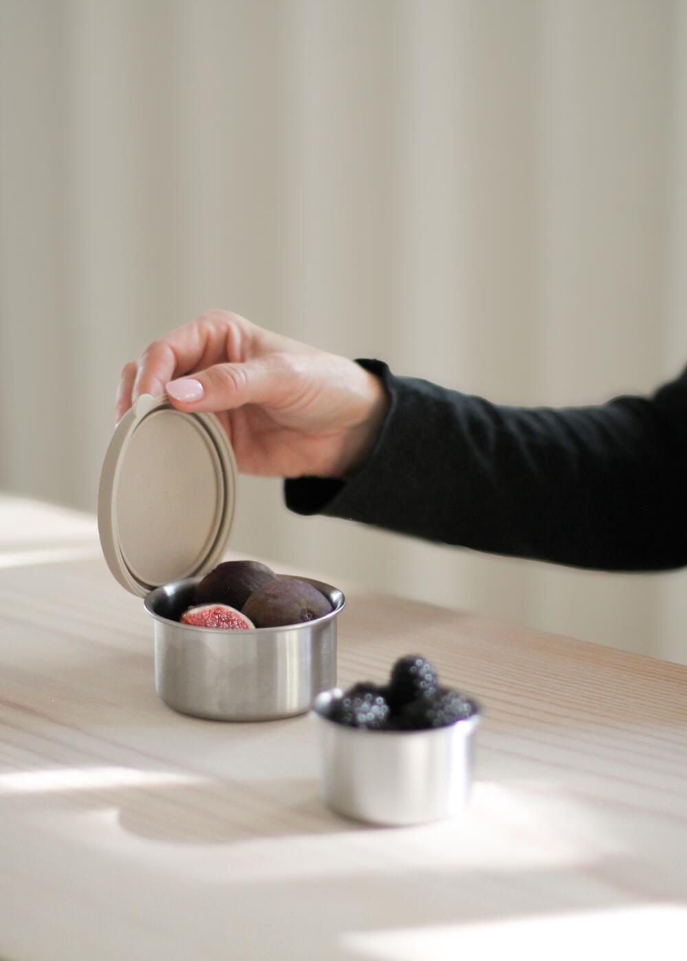 Snack Container, Cream Beige - 2 stk