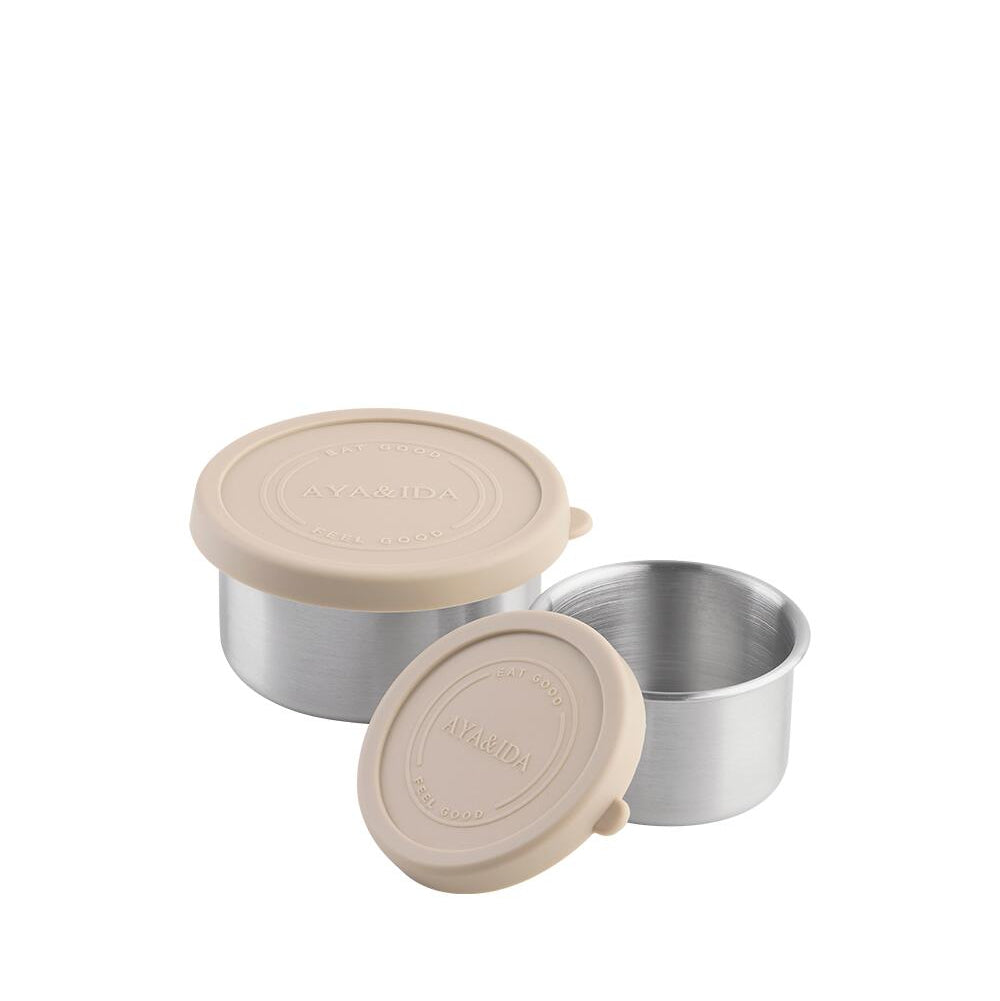 Snack Container, Cream Beige - 2 stk