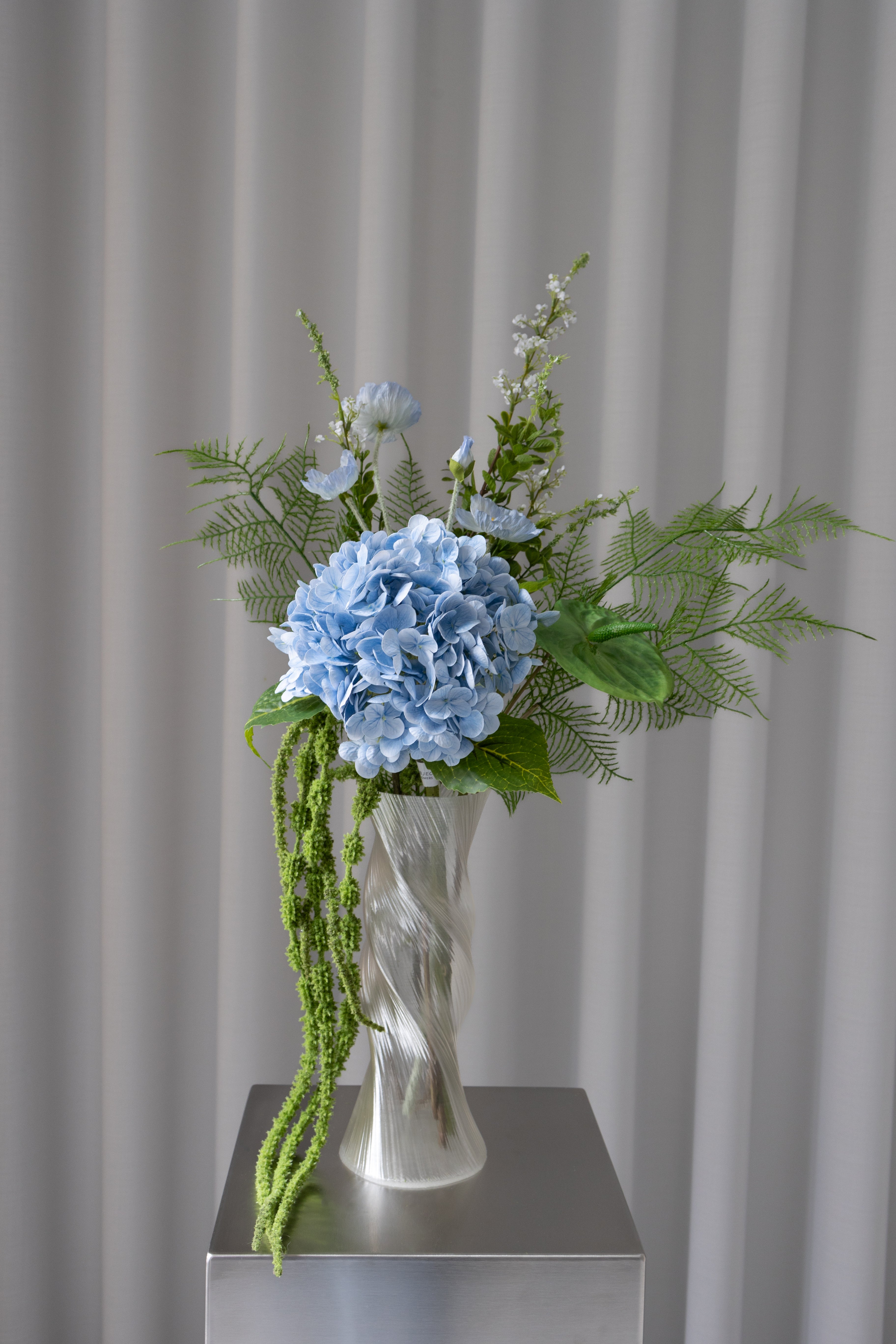 Kunstig Light Blue buket - multi