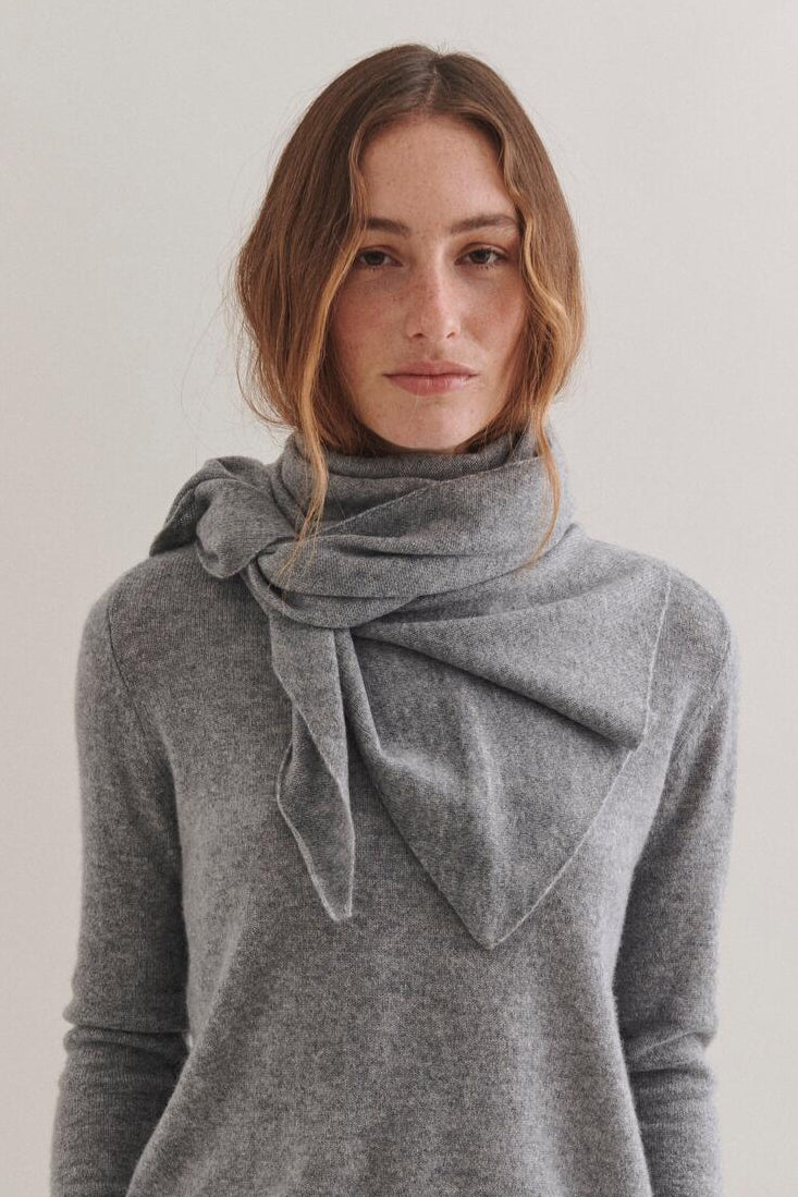Andrea Triangle Cashmere halstørklæde - grå