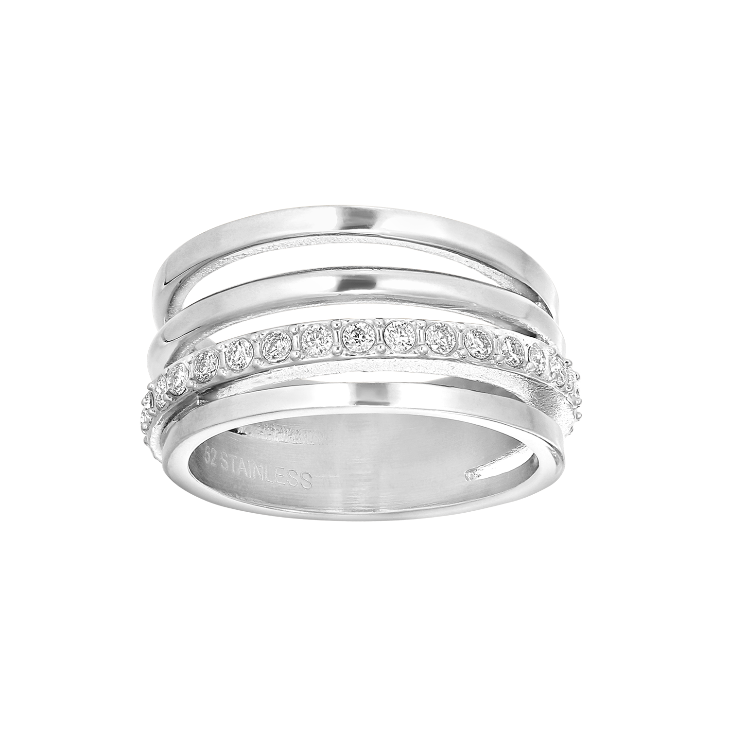 Big Olympia ring - sølvfarvet