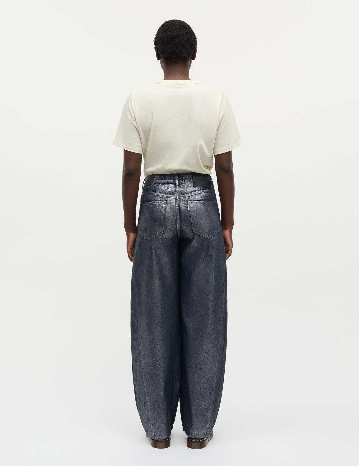 Metallic Christel jeans - Vintage Blue/Gun Metal