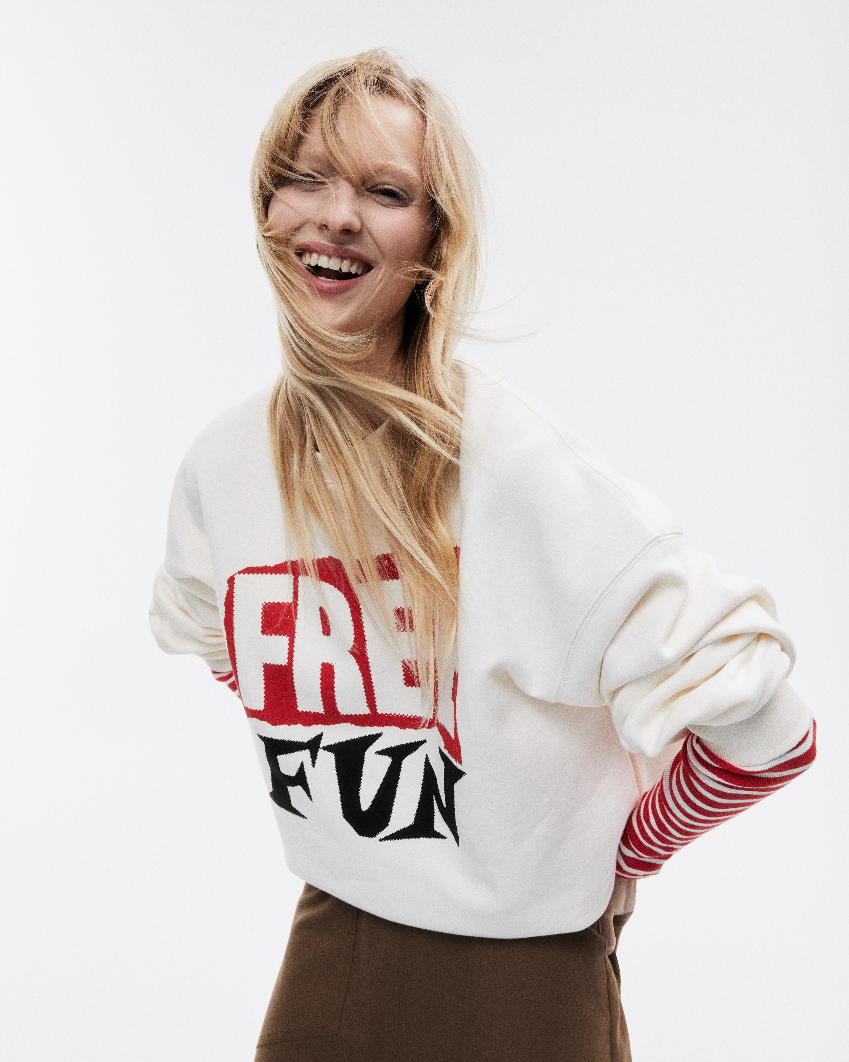 Organic Sweat Atli sweatshirt - Snow White