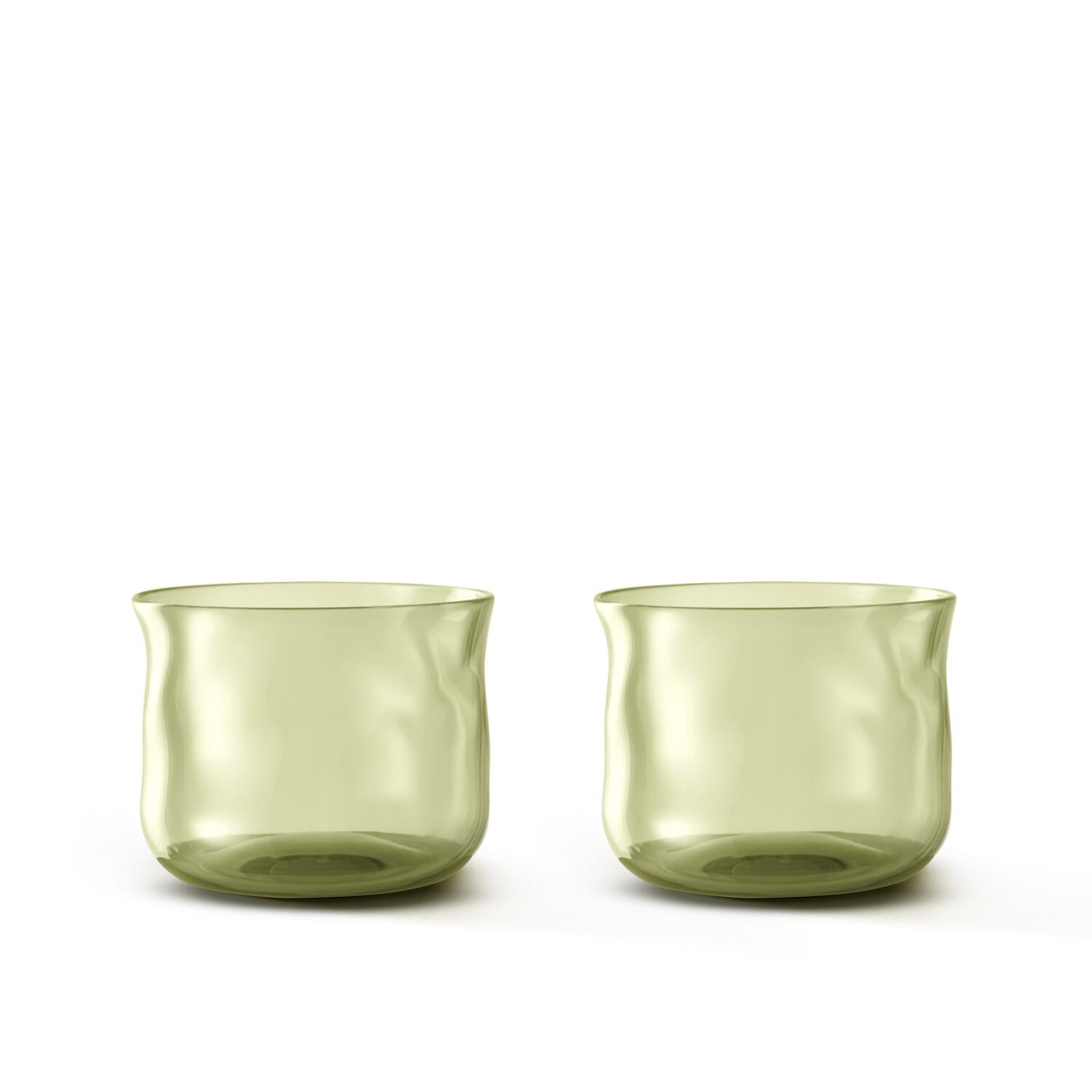 Swirl Vandglas, 2 stk. - Moss