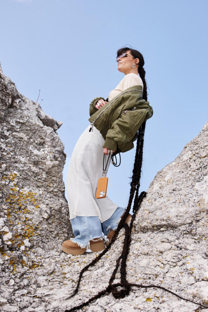 Silicone iPhone cover - Almond brown