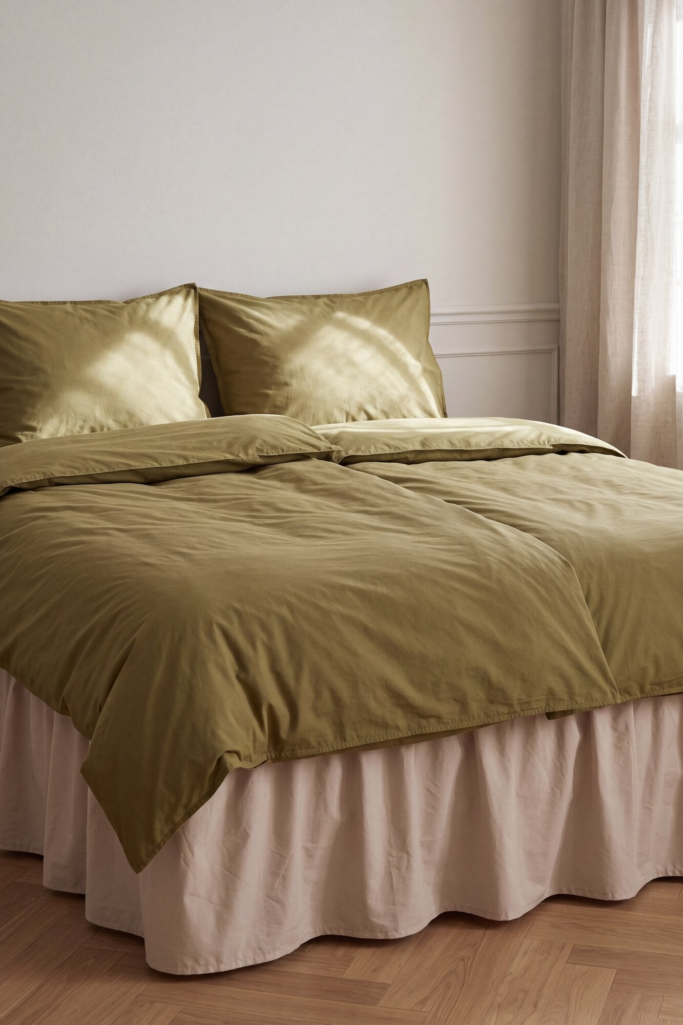Curly Percale sengesæt - khaki