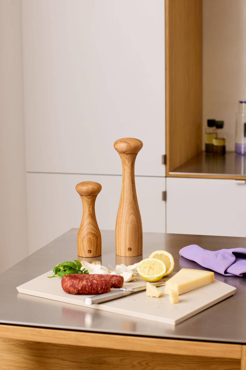 Lyon kværn, natur - H30 cm