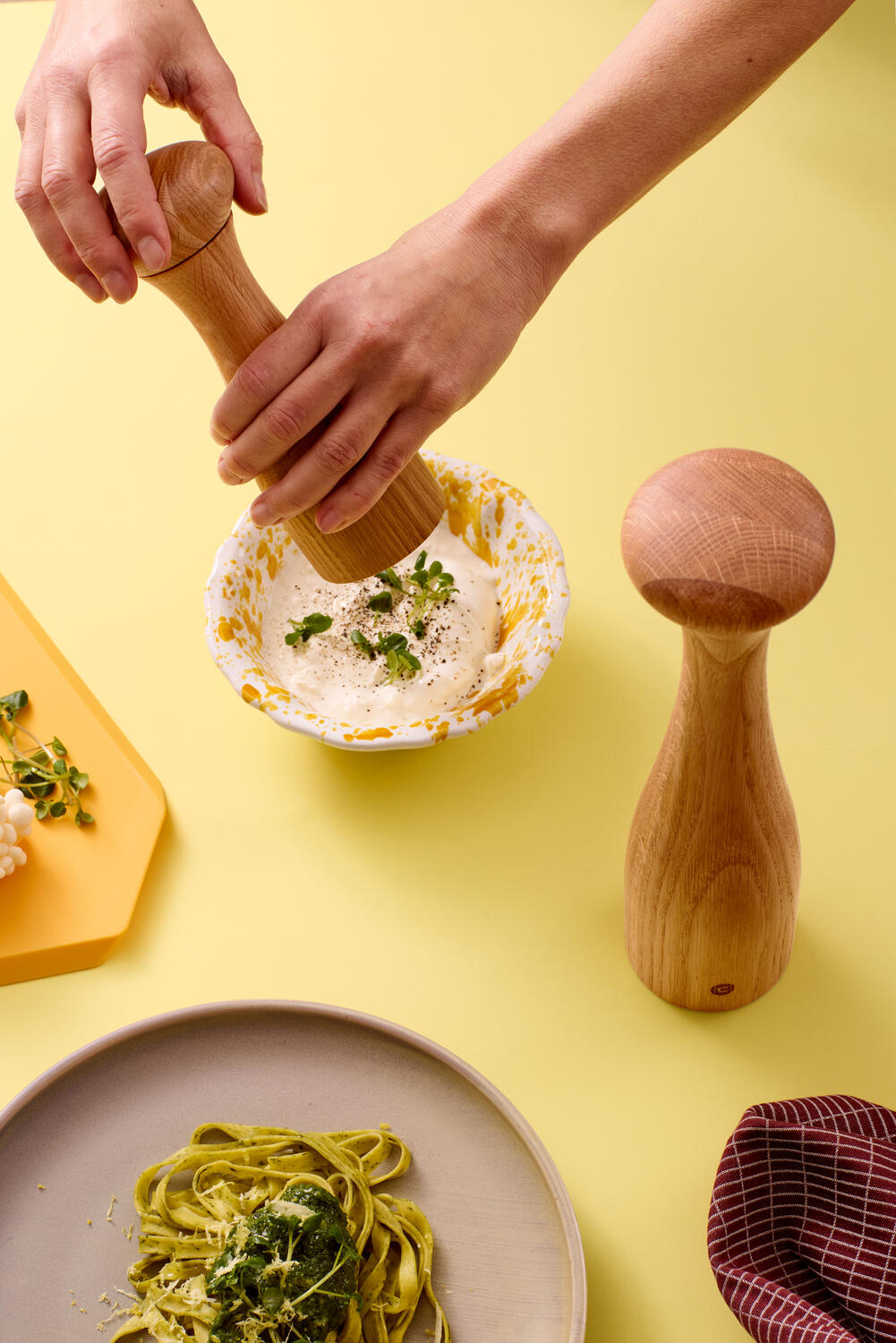 Lyon kværn, natur - H30 cm