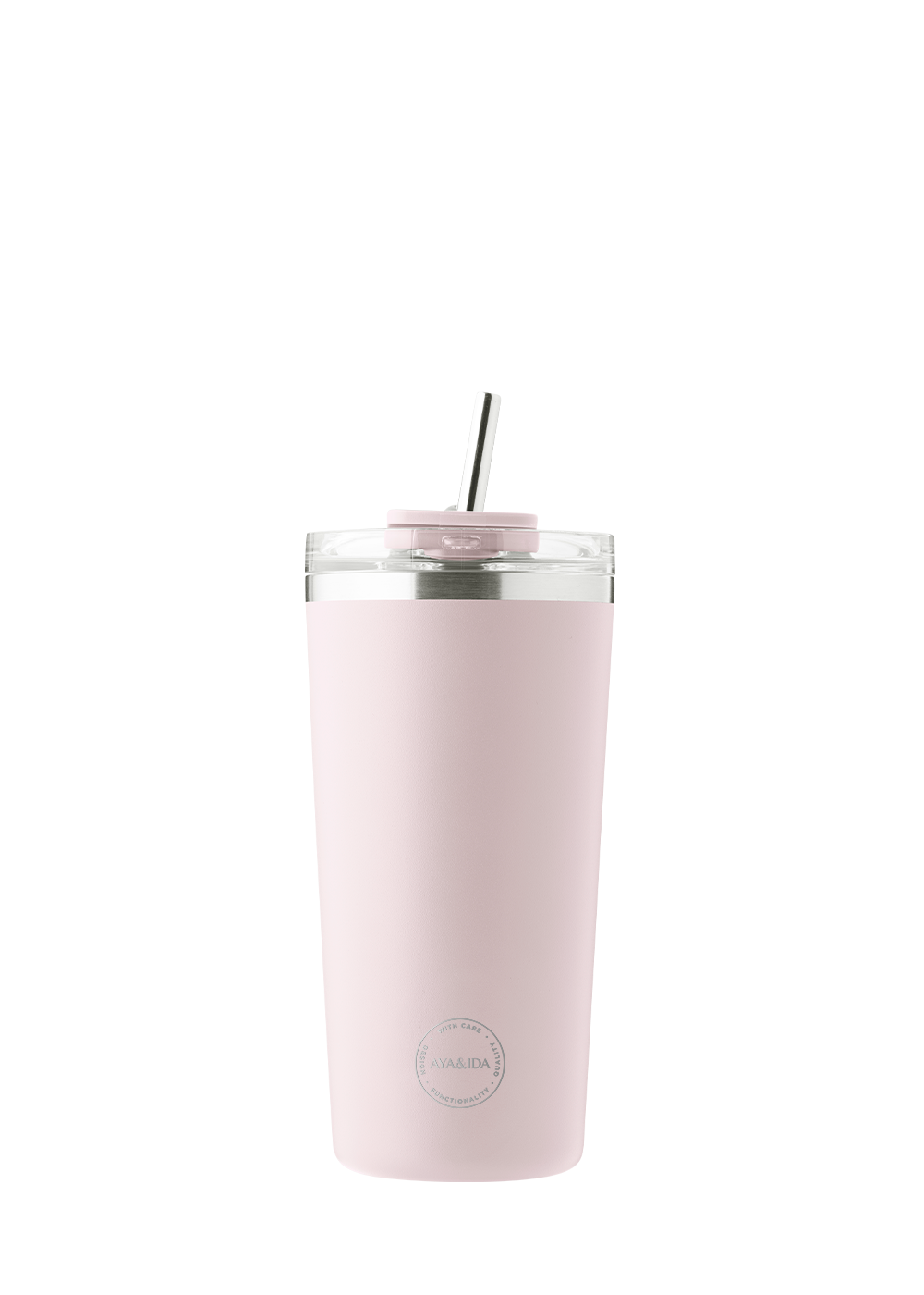 Termokop med sugerør, Soft Rose - 600 ml