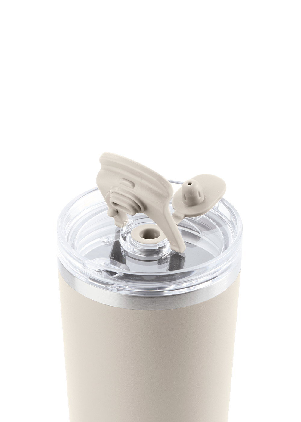 Termokop med sugerør, Cream Beige - 600 ml