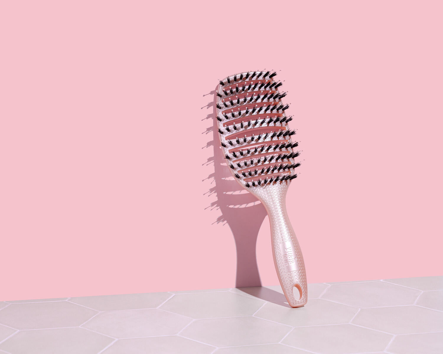 Curvy hårbørste - Shiny Rose