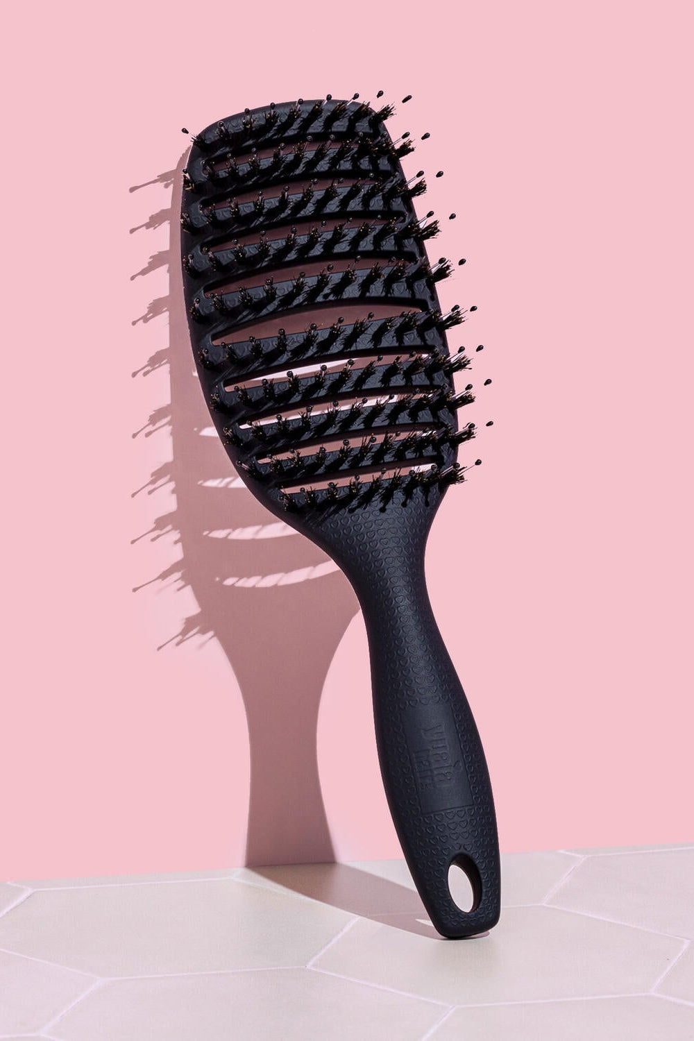 Curvy hårbørste - Soft black