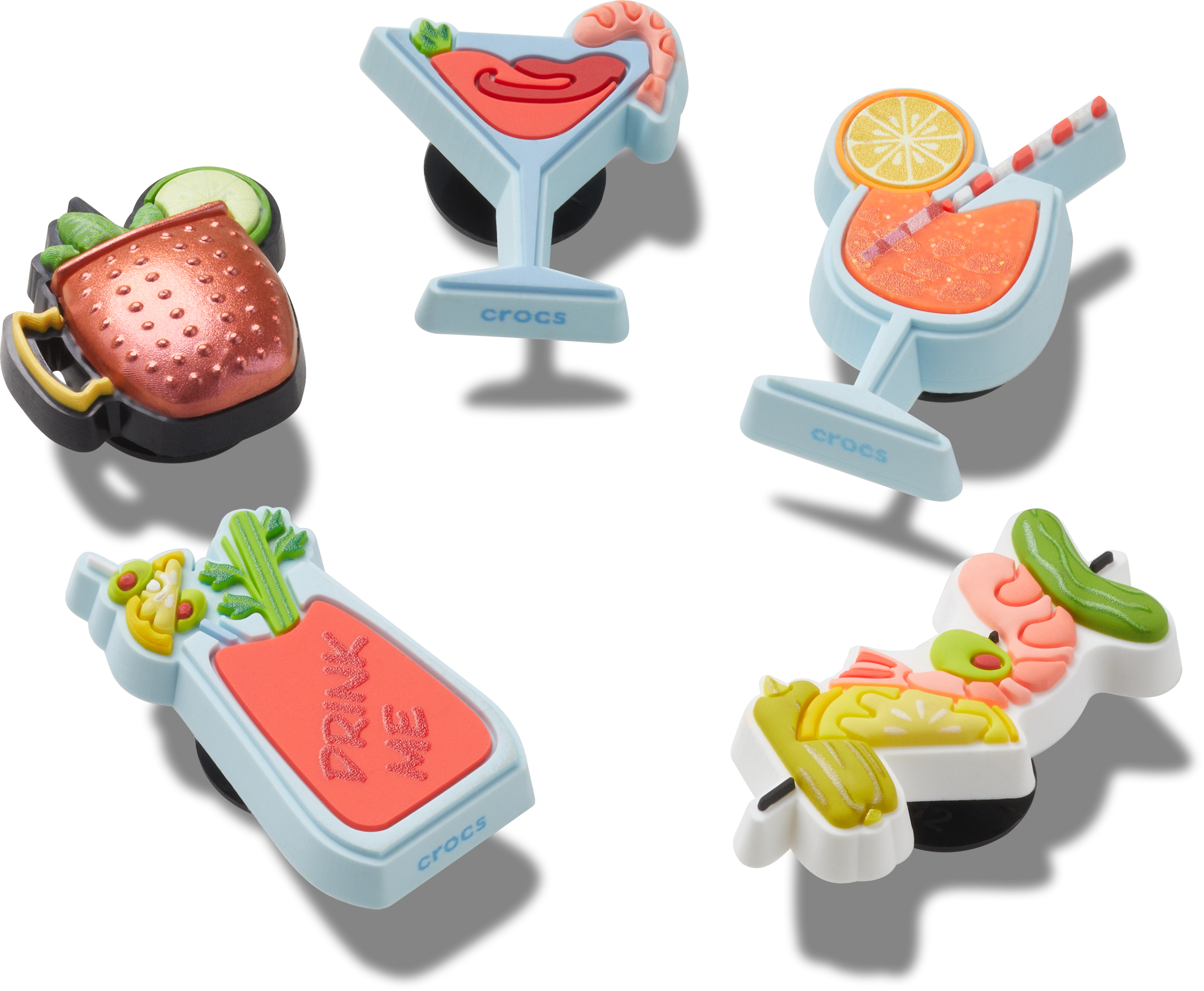 Crocs Charms, Happy Hour - 5 stk.