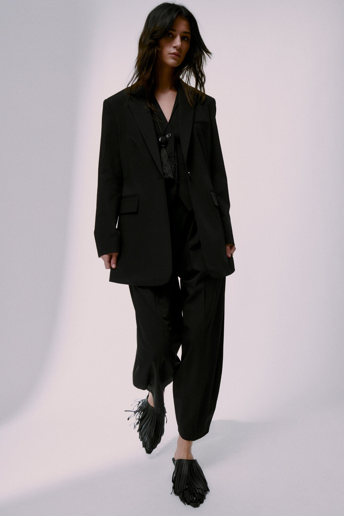 Elton Classic Gab blazer - sort
