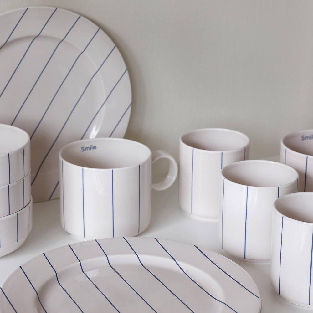 Pyjamas skål - Pastel Beige/Midnight Blue