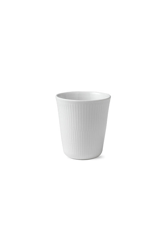 Hvid Riflet termokop - 29 cl.