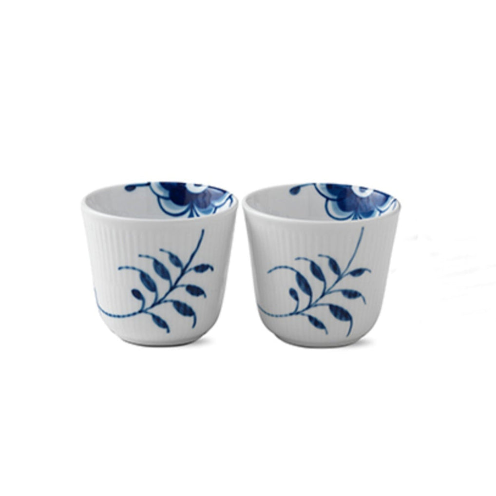 Blå Mega Riflet termokop, 26 cl -  2-pak