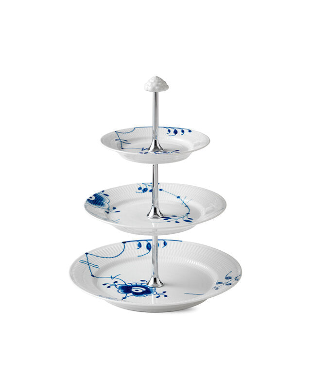 Blå Mega Riflet étagère - 35 cm.