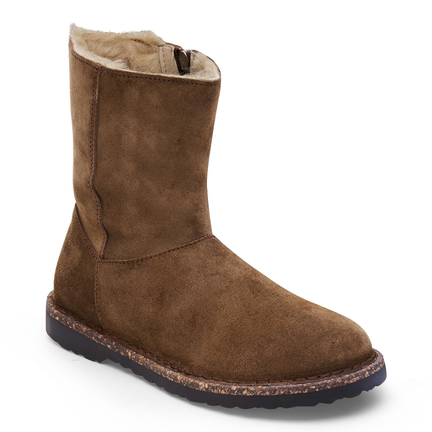 Uppsala Zip Shearling støvle - Dark Tea