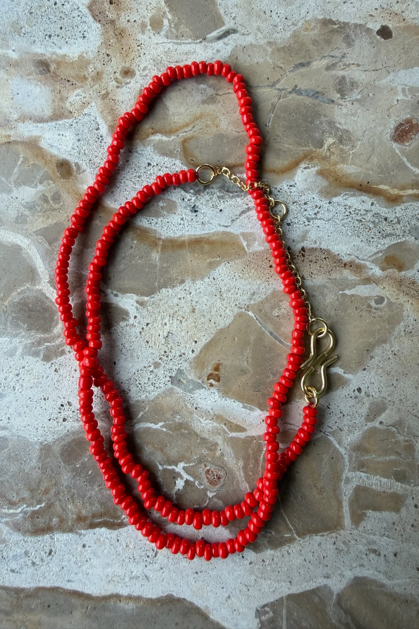 Kala perlehalskæde - Coral