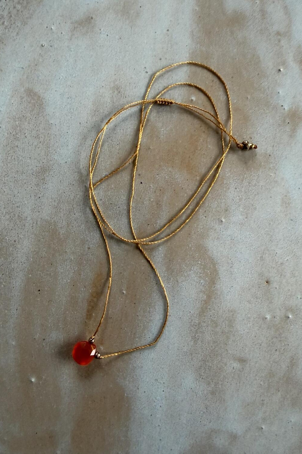 Agnes perlehalskæde - 03 Carnelian
