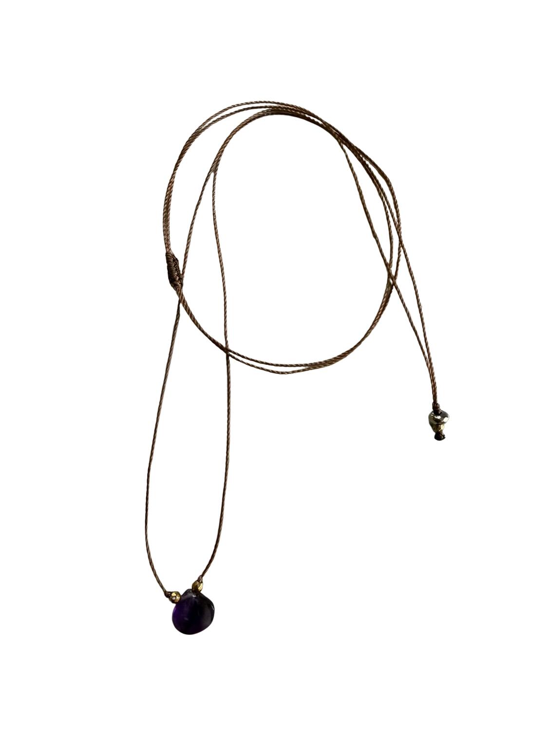 Agnes perlehalskæde - 05 Amethyst