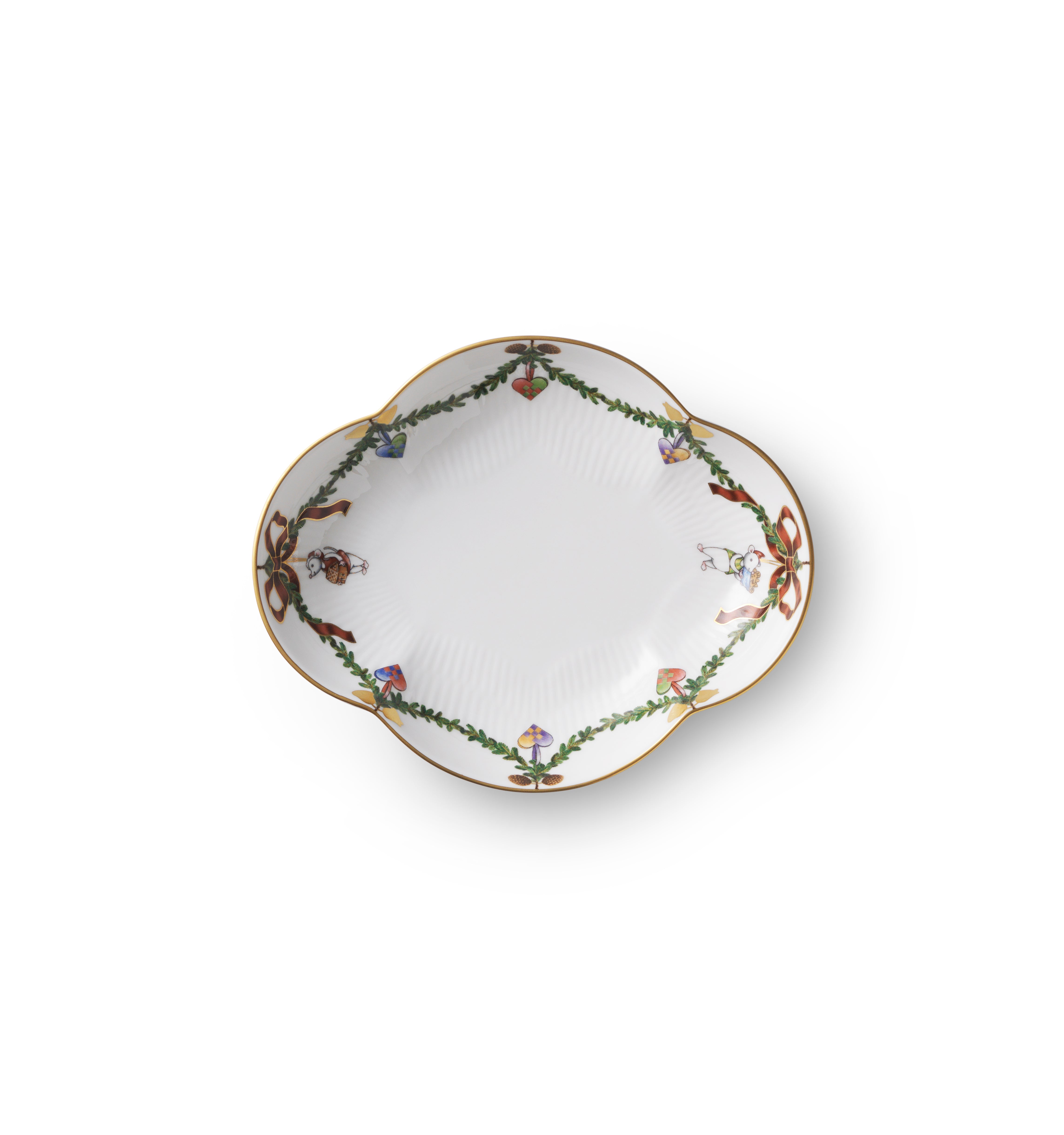 Stjerne Riflet Jul fad - 17,5 cm.
