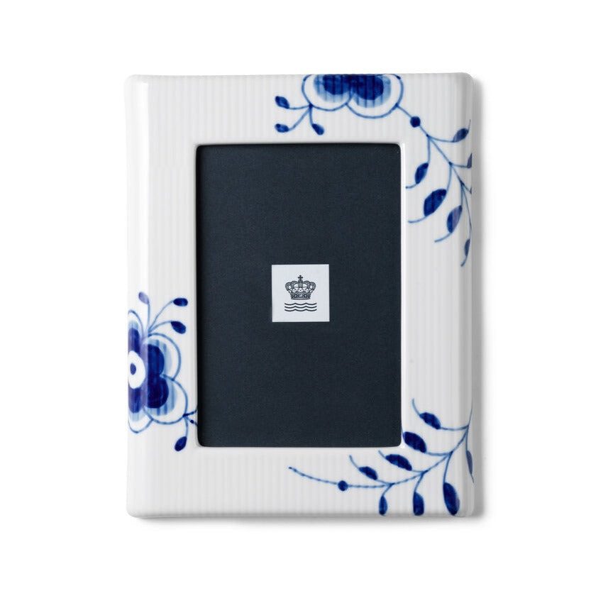 Blå Mega Riflet billedramme - 21 cm.