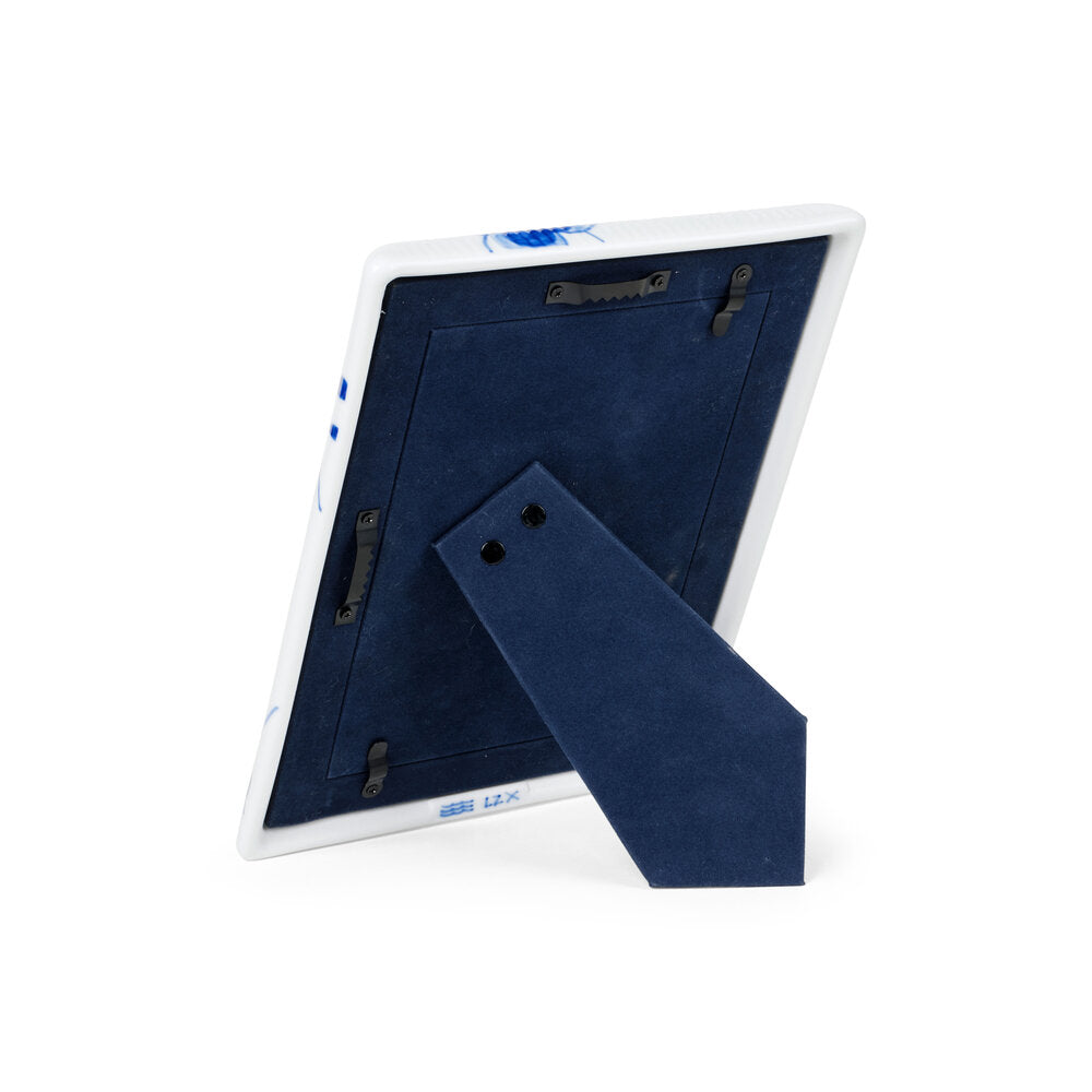 Blå Mega Riflet billedramme - 21 cm.