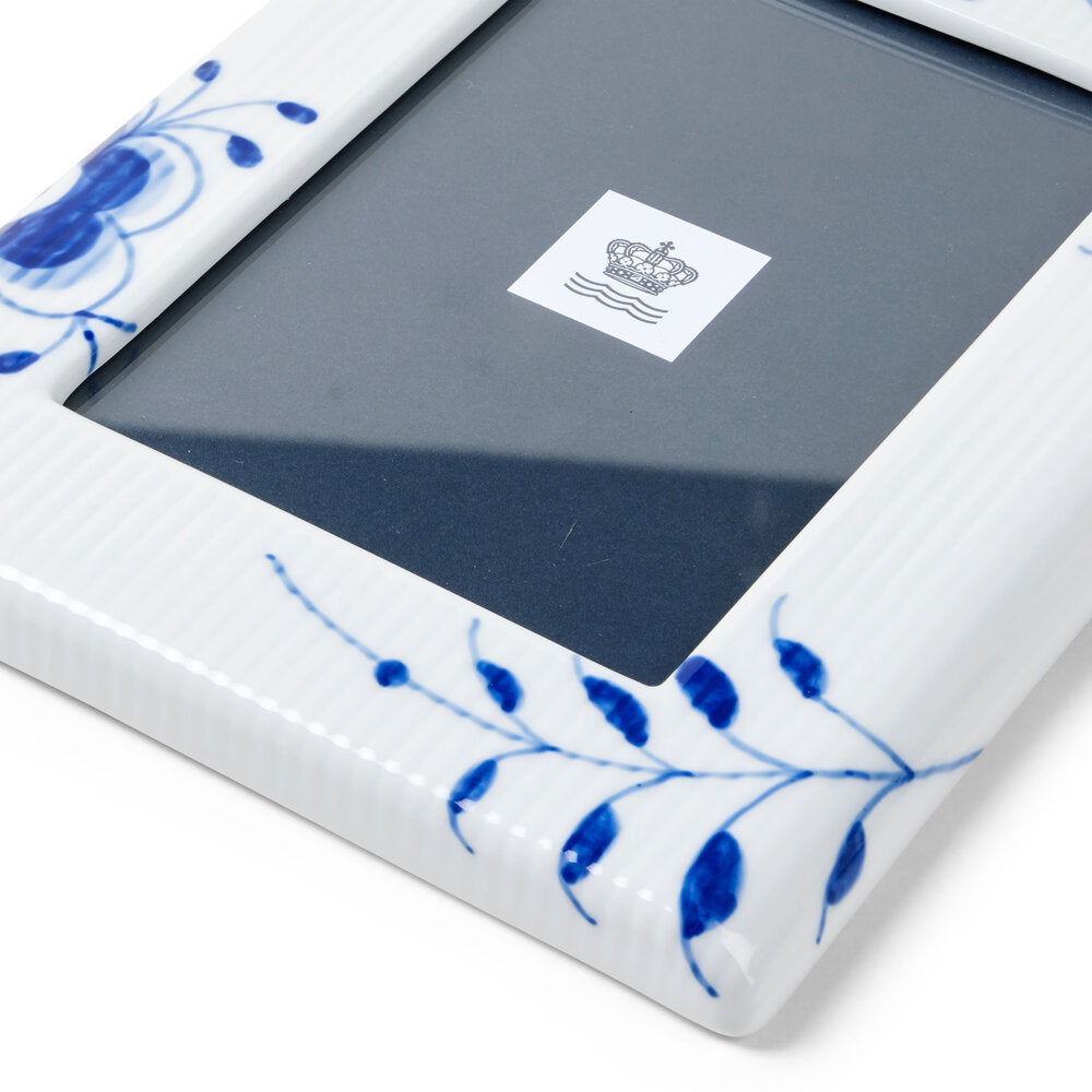 Blå Mega Riflet billedramme - 21 cm.