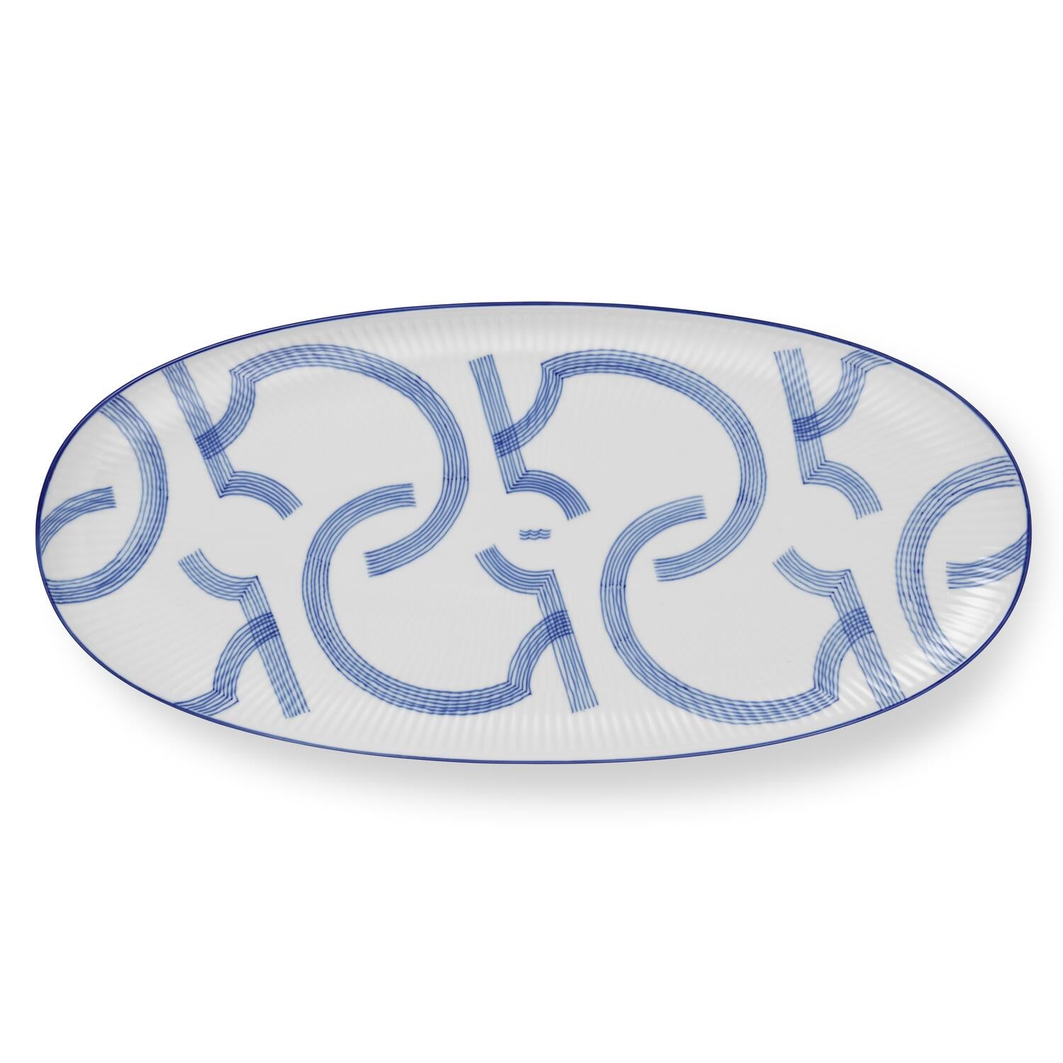 Motif ovalt fad - 37 cm