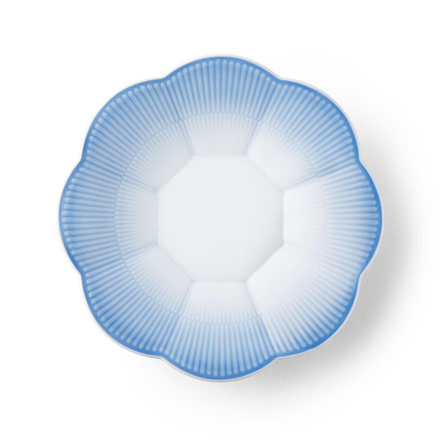 Iris blomsterformet dyb tallerken, blå - Ø25 cm