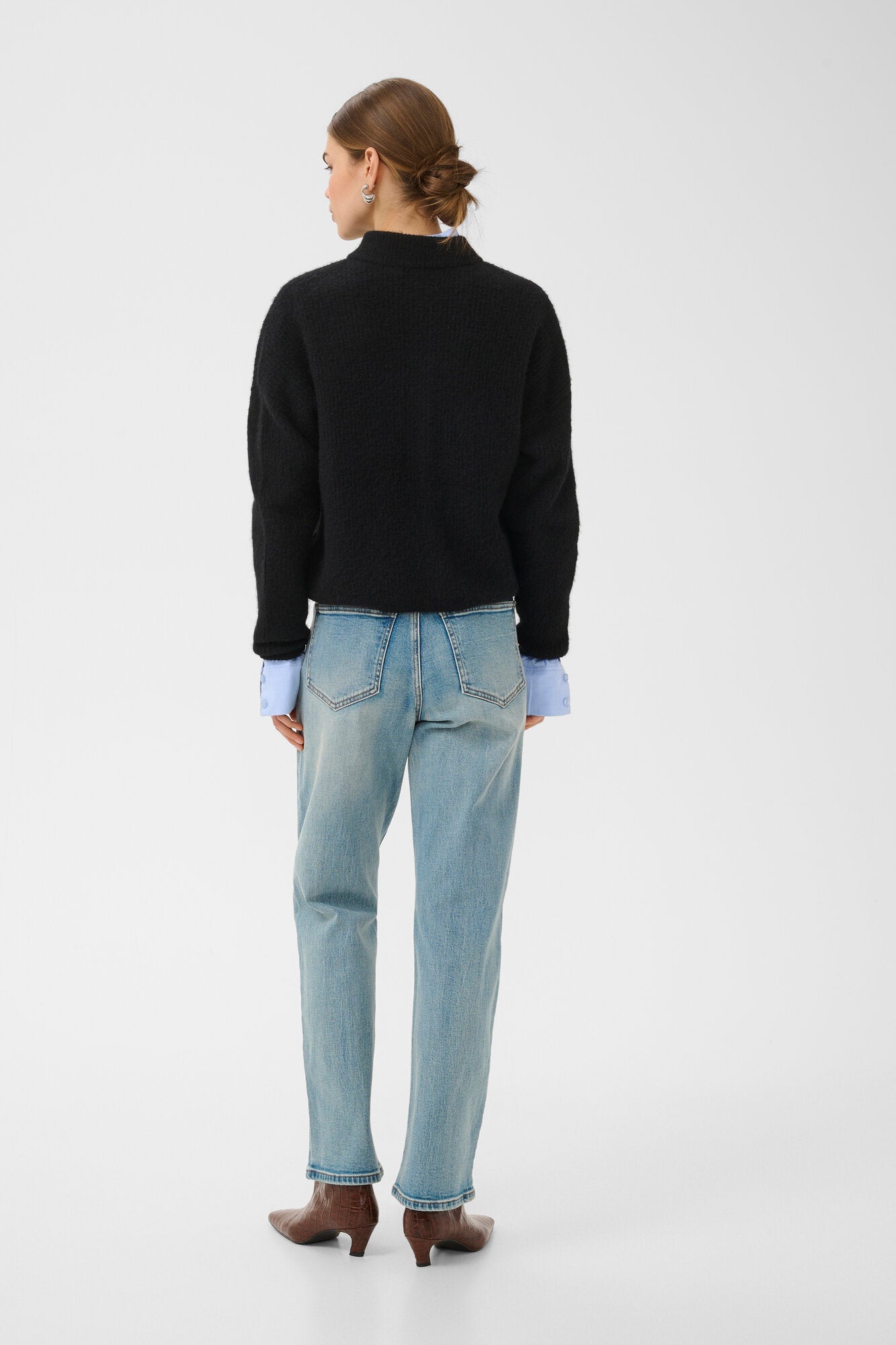 AlphaGZ uldcardigan - Navy melange