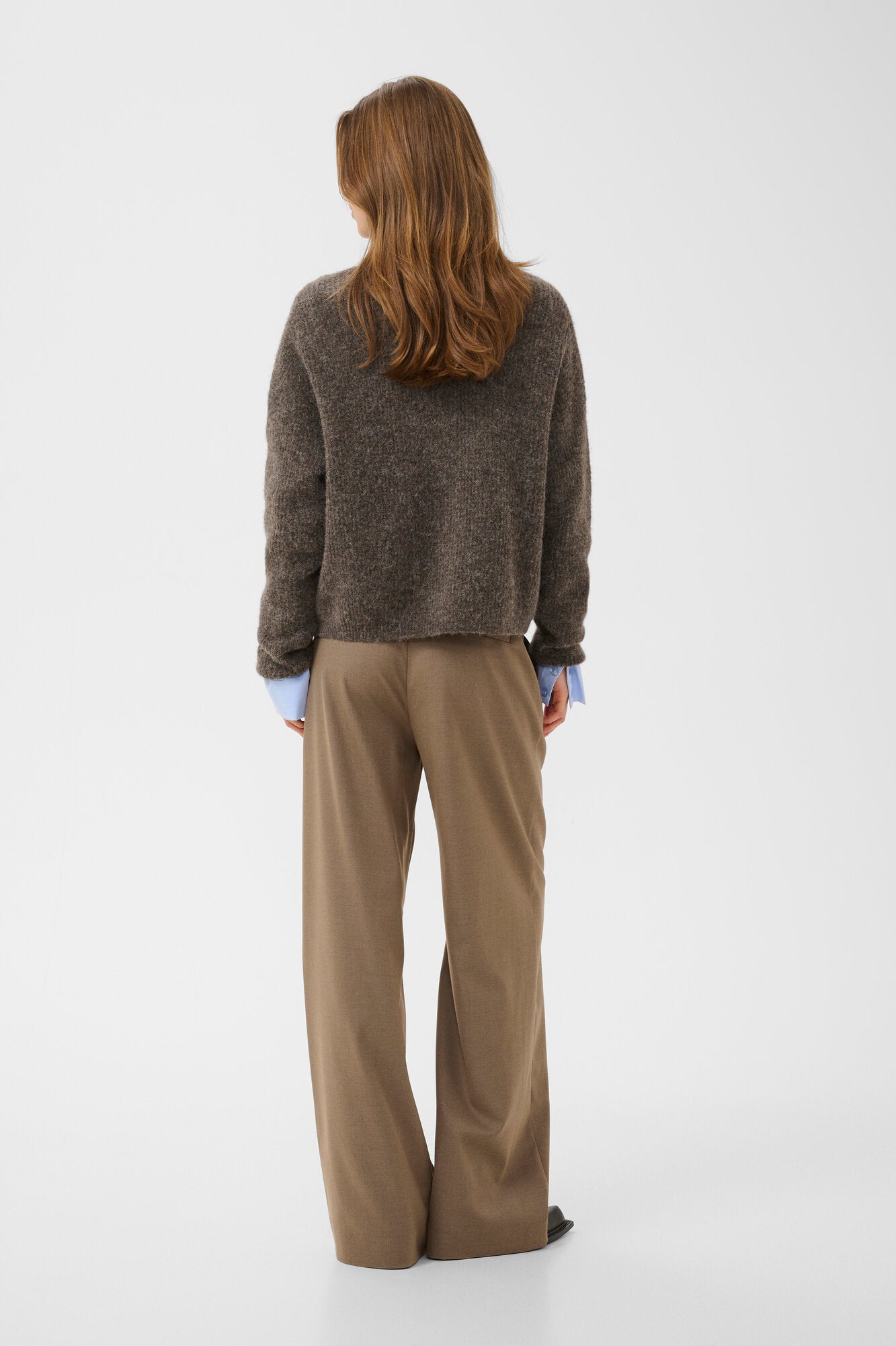 AlphaGZ uldcardigan - Chestnut Melange