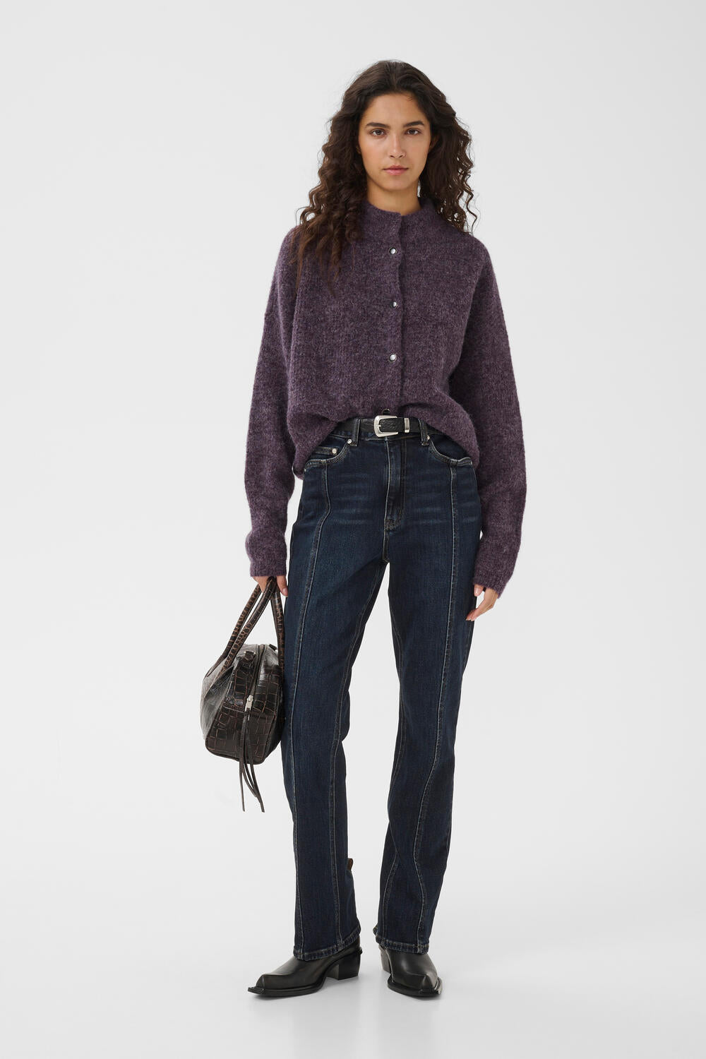 AlphaGZ kort cardigan - Juniper Mélange