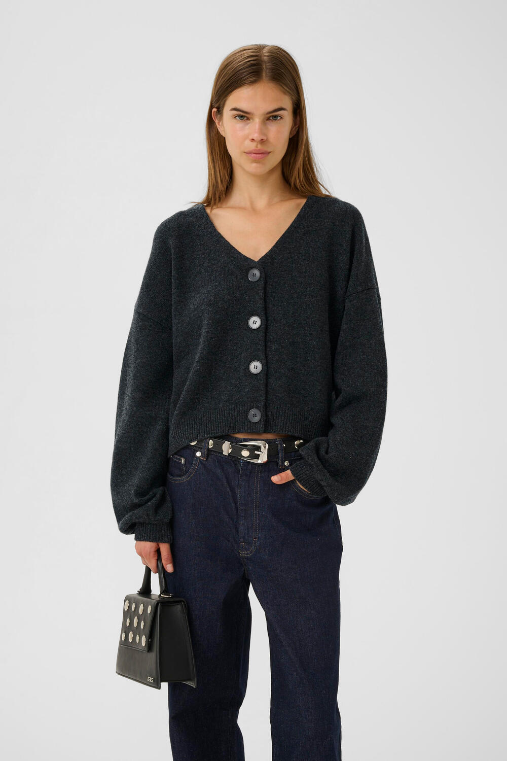 ManziGZ uldcardigan - Deep Graphite Melange