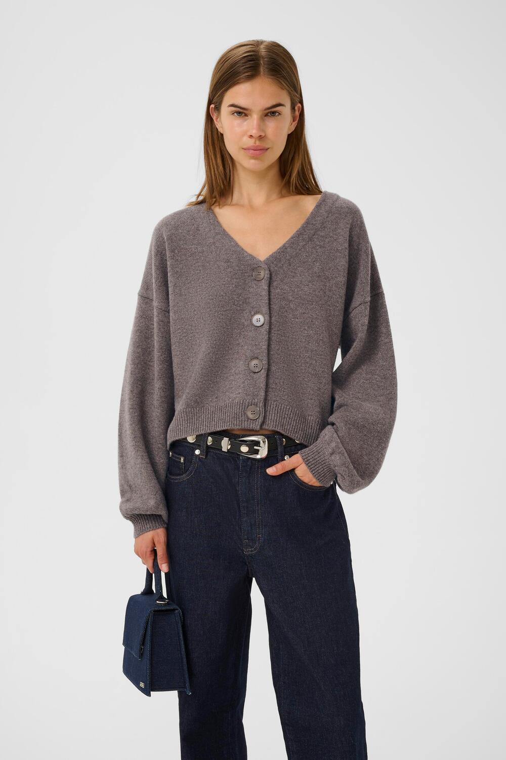 ManziGZ uldcardigan - Chestnut Melange