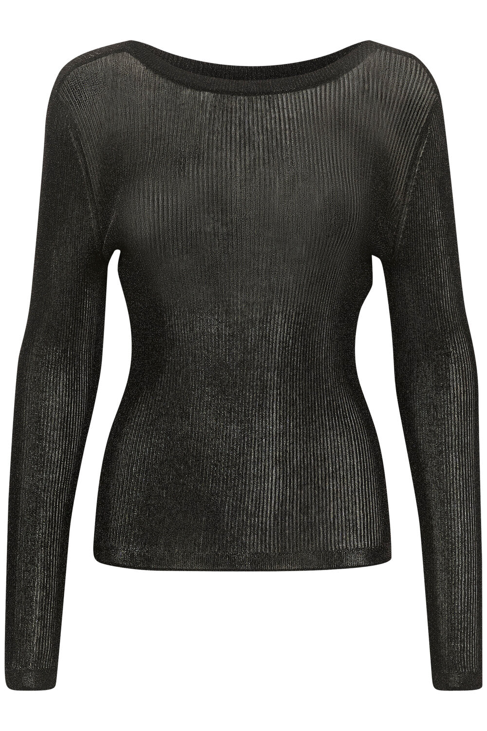 Silvi ls bluse med dyb ryg - sort