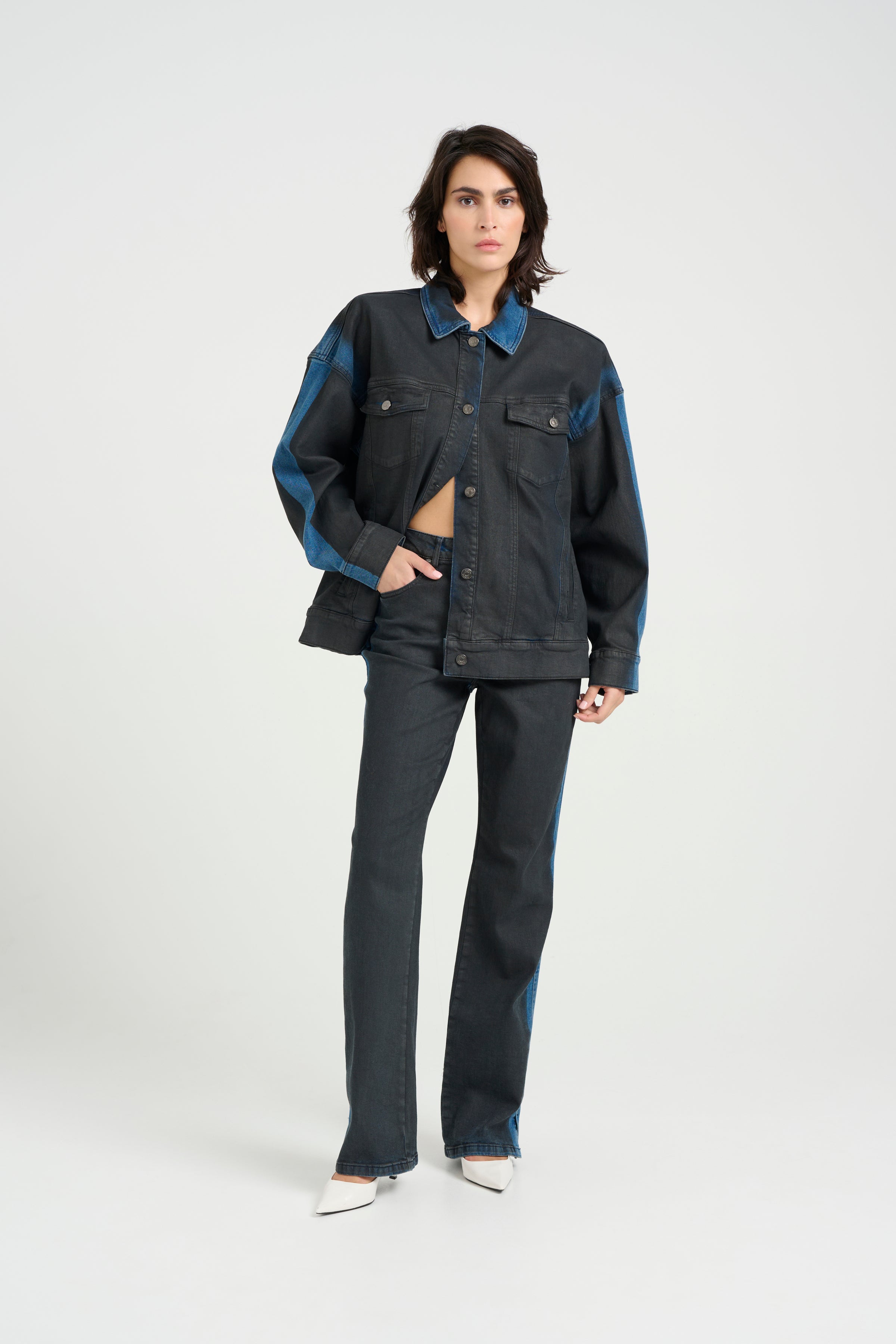 TimmieGZ OZ denimjakke - Blue/Black Washed