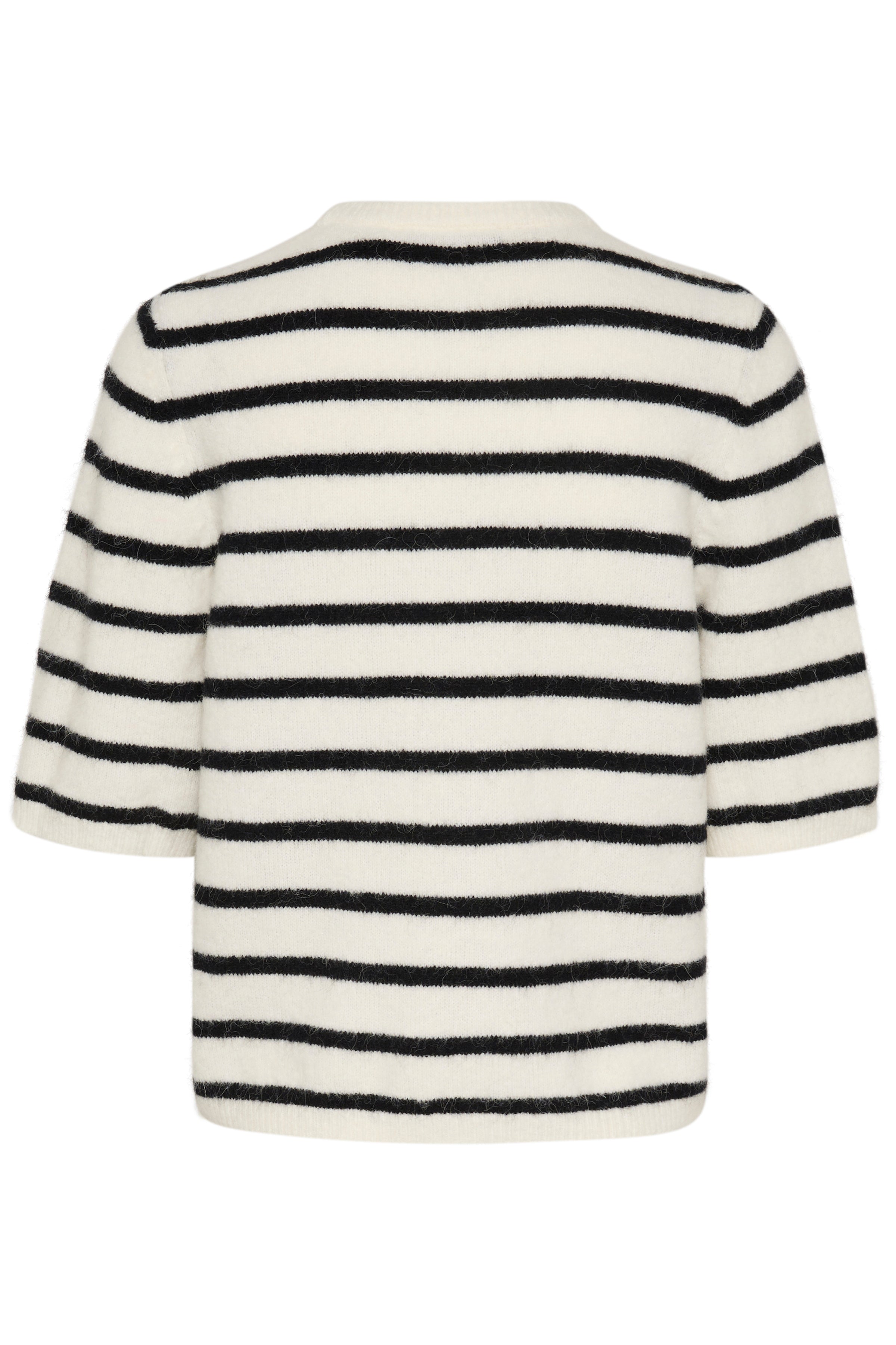 AlphaGZ stribet striktrøje - Ivory Black Striped