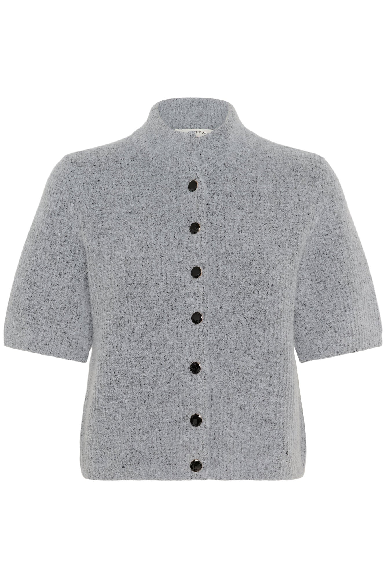 AlphaGZ kortærmet cardigan - Pearl Blue Melange