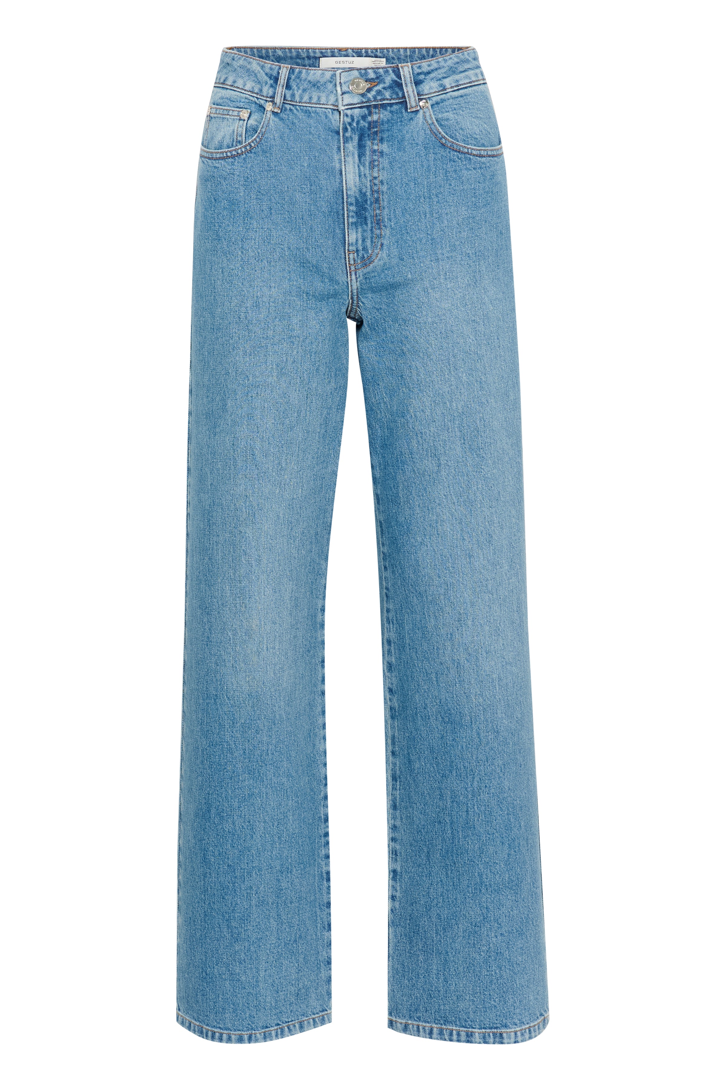 ZolinaGZ wide leg jeans - Washed Mid Blue