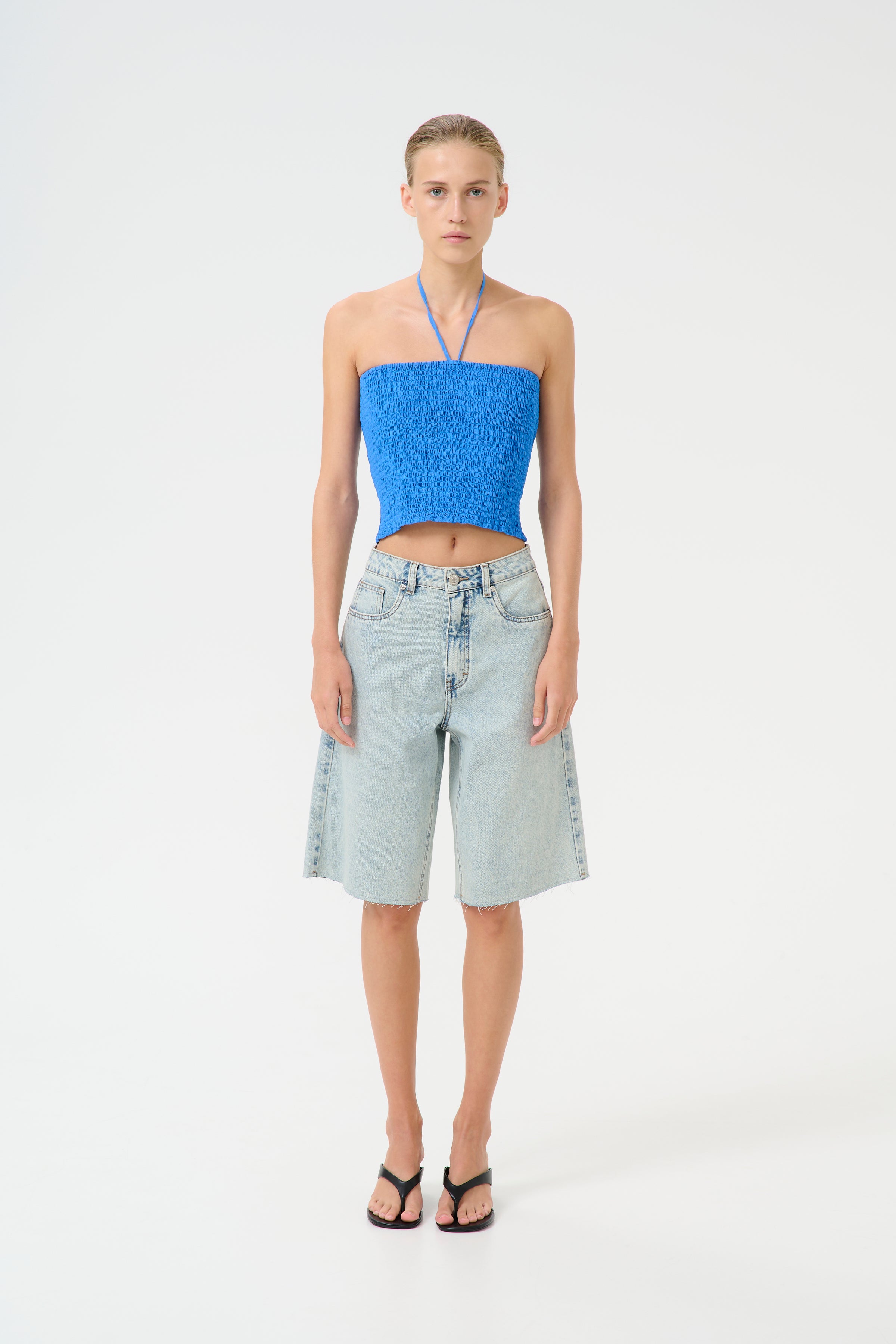 GZAsher denimshorts - Mid Acid Wash