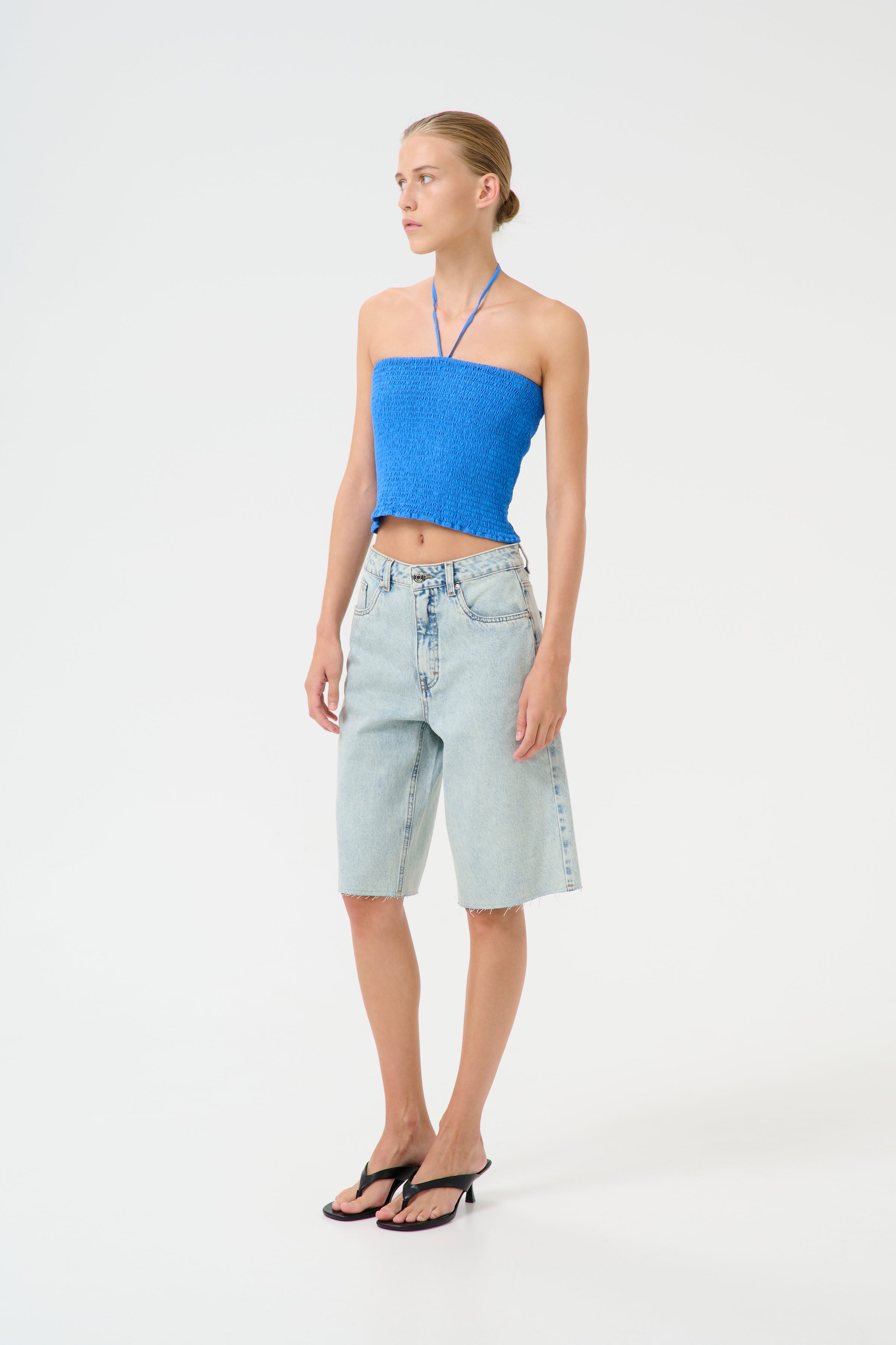 GZAsher denimshorts - Mid Acid Wash
